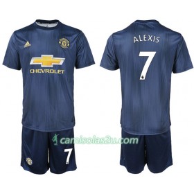 Camisolas de Futebol Manchester United ALEXIS 7 Criança Equipamento 3ª 2018/19 Manga Curta